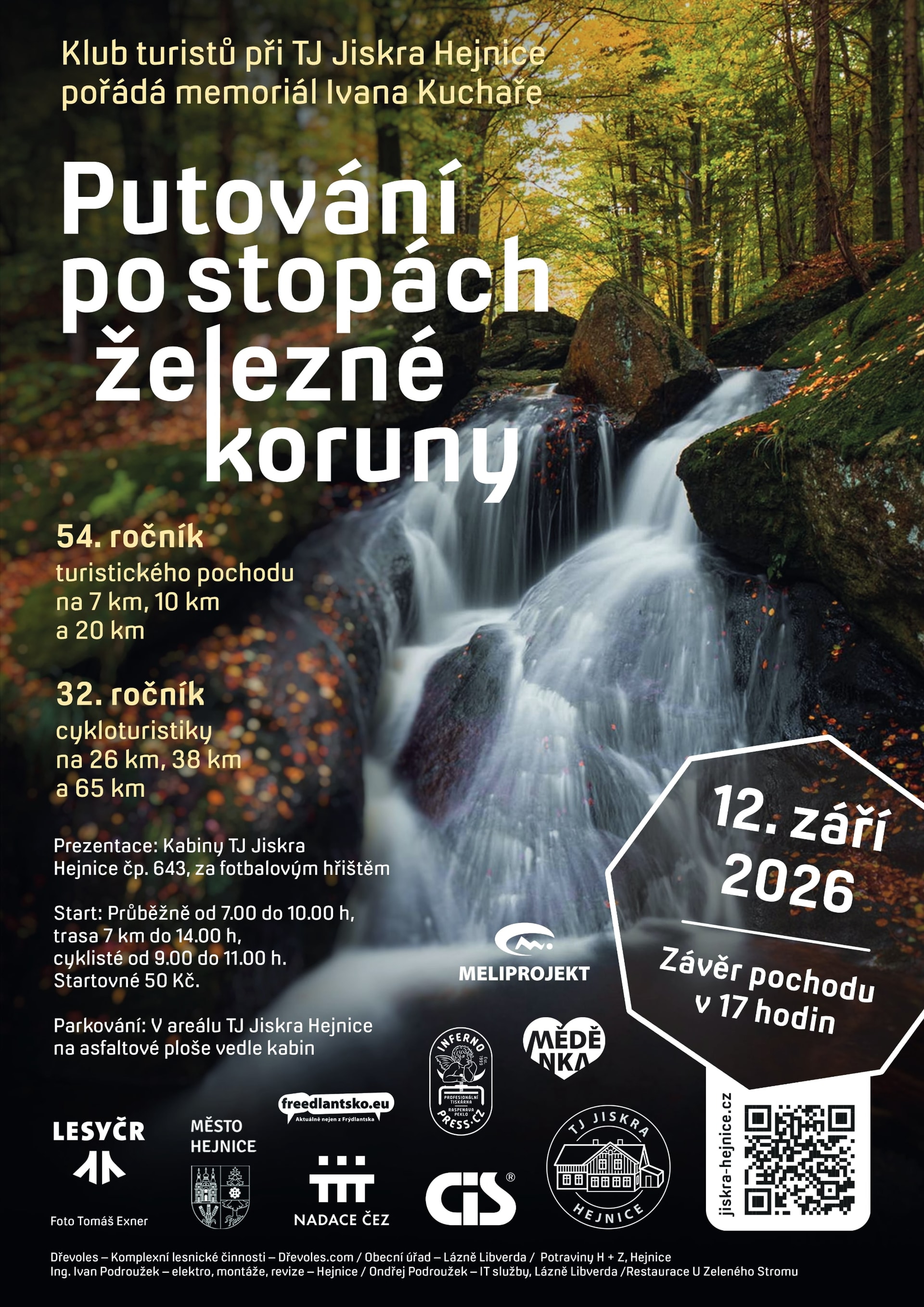 Plakát 54. ročníku Putování po stopách železné koruny, sobota 12. září 2026